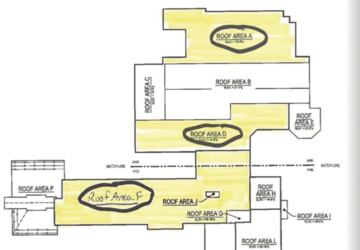 Conway School Board - high school roof replacement - sketch