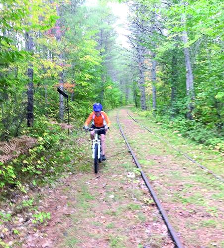 Wheel Family Fun - Xploring - path next to the Silver Lake Railroad