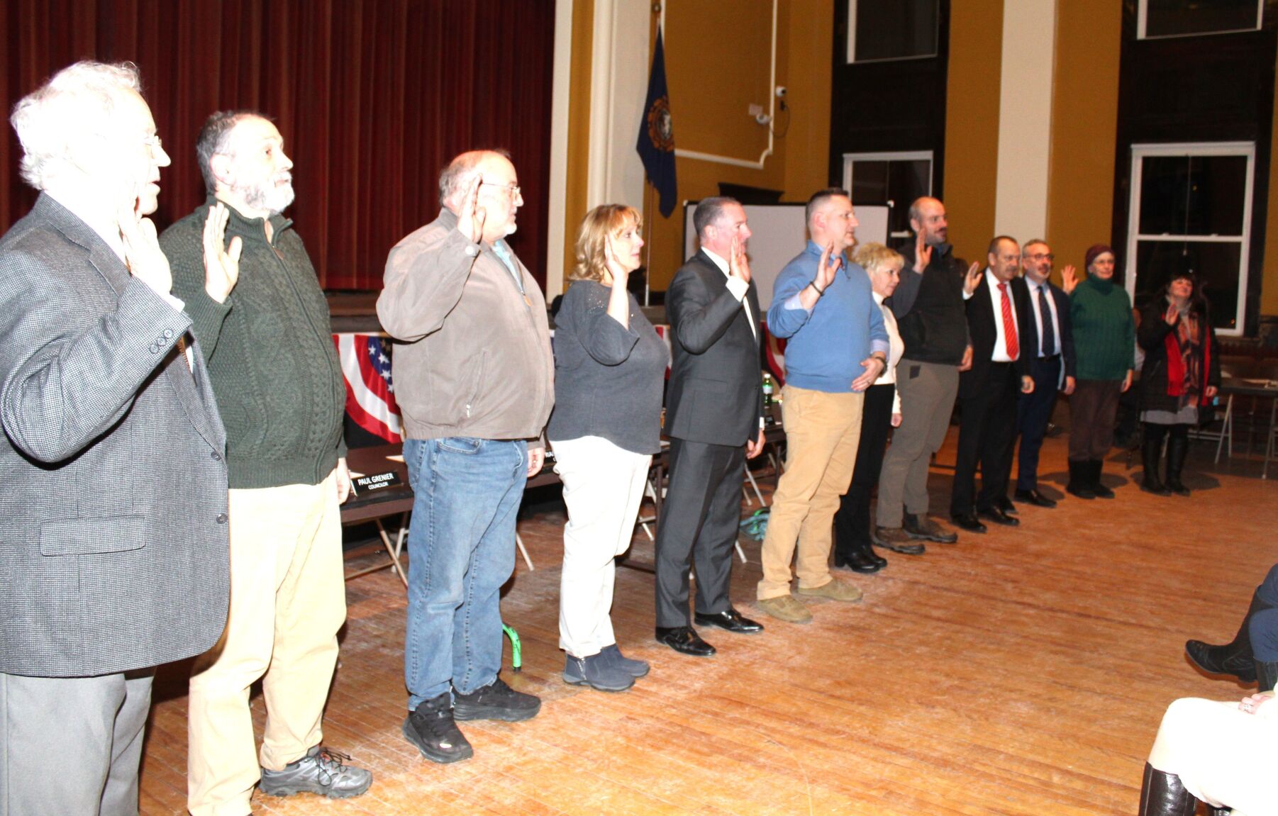 Sworn into office during the Jan. 20 inauguration at city hall