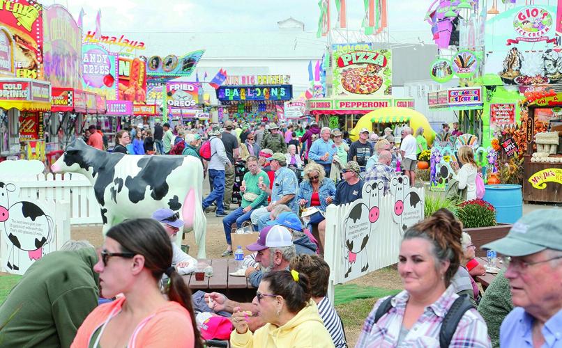 10-01-24 Fryeburg Fair crowd by dairy