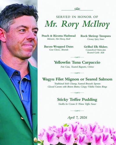 The Golf Column -Master's menu - Rory McIlroy