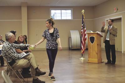 Fryeburg town meeting Kelly and Dick 61722