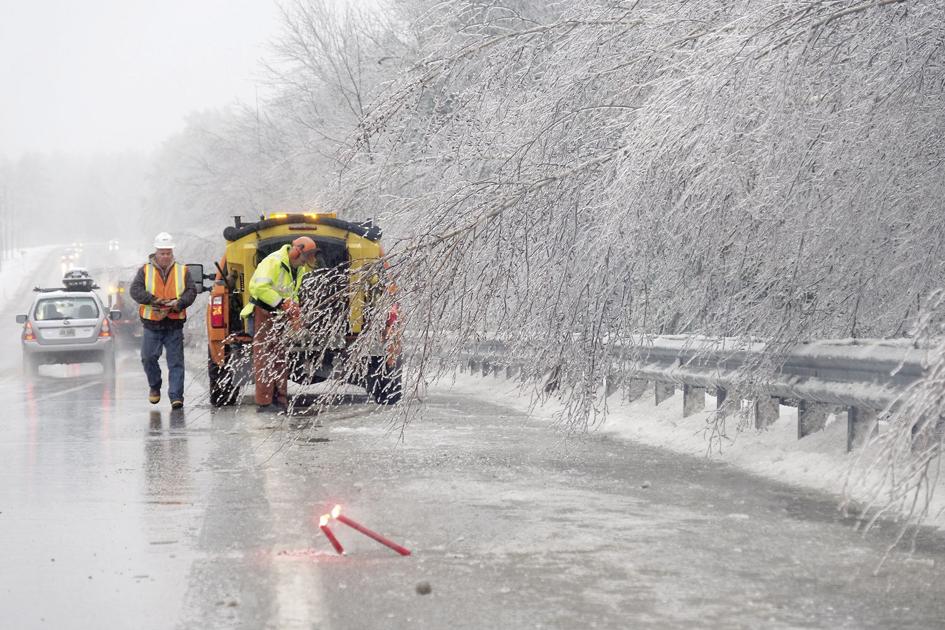 Freezing rain closes schools, creates big mess