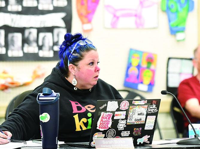 Conway School Board - chair vote - Sarah Burke