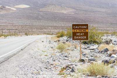 Travelers to Death Valley are warned of the extreme heat conditions they may encounter.