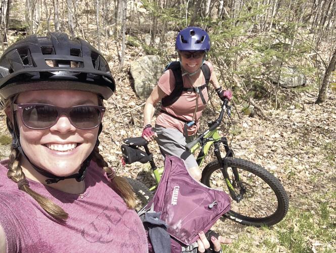 Wheel Family Fun - Sally and Cailin Minnich riding selfie