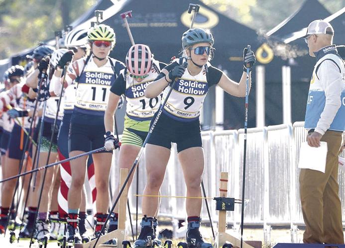 Two KHS grads named to U.S. Biathlon Team - Grace Castonguay racing start