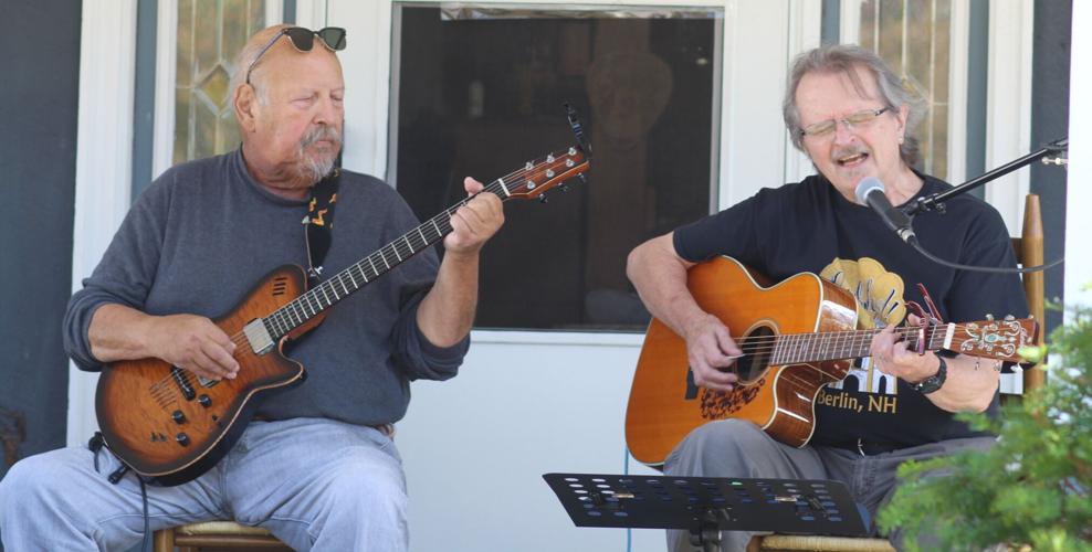 Local musicians Claude Pigeon (left) and Peter Higbee
