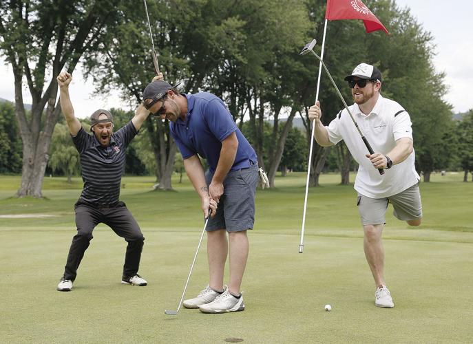 07-22-21 Memorial Golf putt and celebration