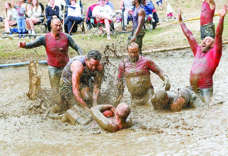 09-07-25 Mud Bowl celebrating interception game-winner