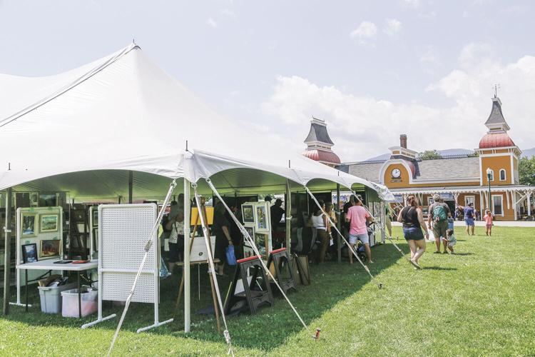 08-06-22 Art in the Park exterior train station