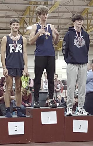 FA Boys Indoor Track - Arkie Baptista third in triple jump