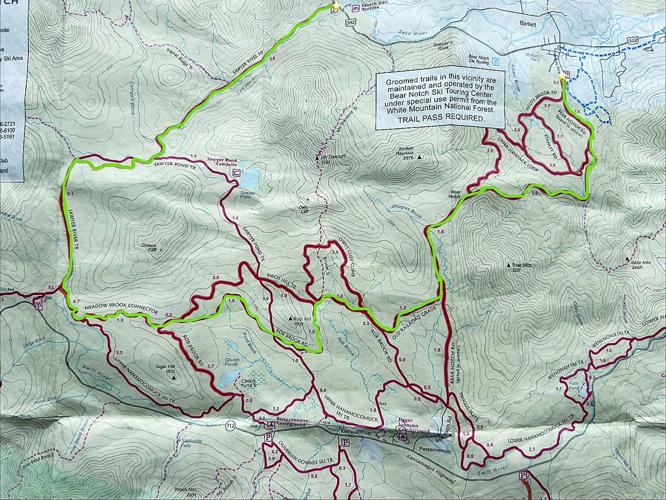 Nordic Tracks - end-of-the-season adventure ski - map