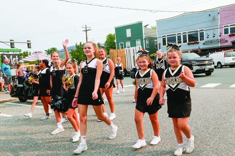09-06-25 Mud Bowl Parade cheerleaders walking