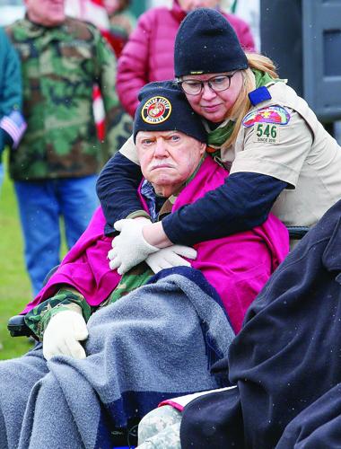 11-11-25 Veterans Day Ceremony hugging father