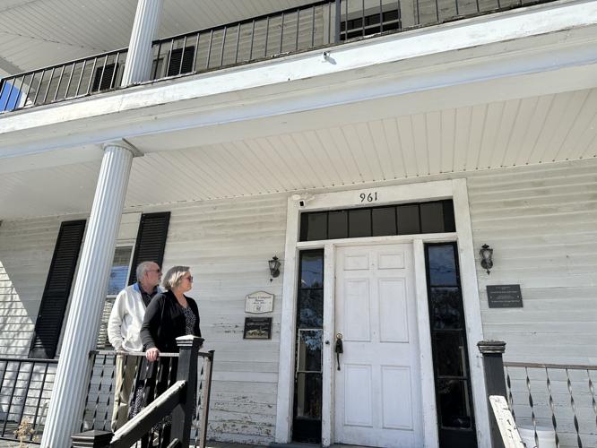 A view of the two porches facing Main Street from 961 Main St. (