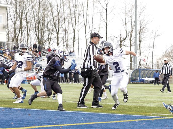 FA Football - state champs - Ty Boone at the goal line, second TD