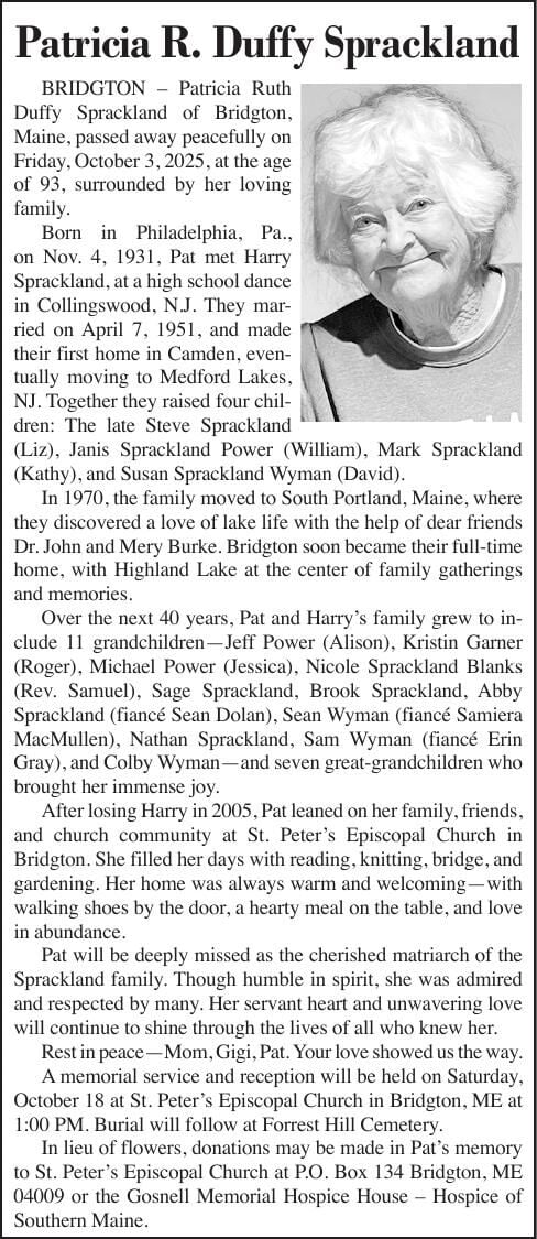 Patricia R. Duffy Sprackland