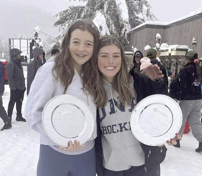 KHS Alpine - Allie Hussey and Myra Johnston 2 at Eastern High School Alpine Championships