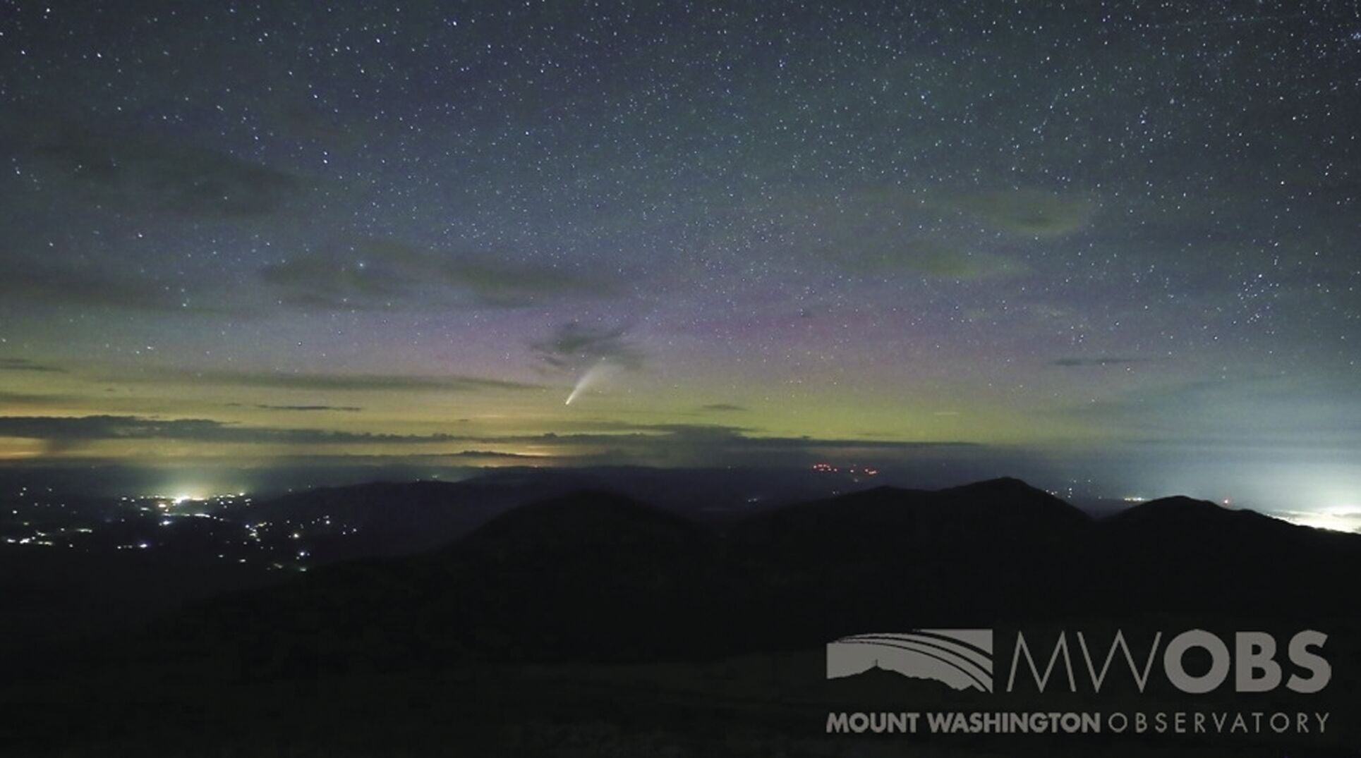 Observatory Neowise Northern lights