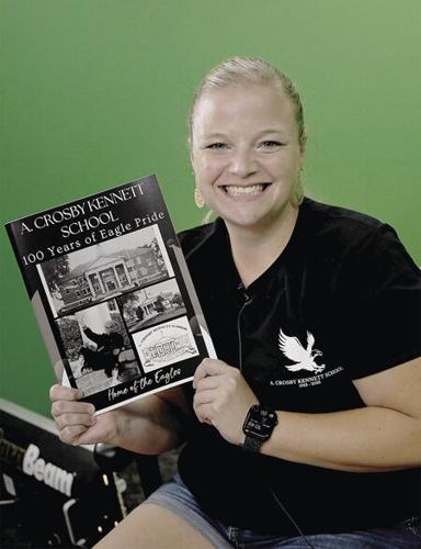 Kennett High 100th Celebration - Saralyn Smith with her book
