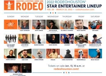 2022 RodeoHouston Announces 2022 Entertainer Lineup. | News ...