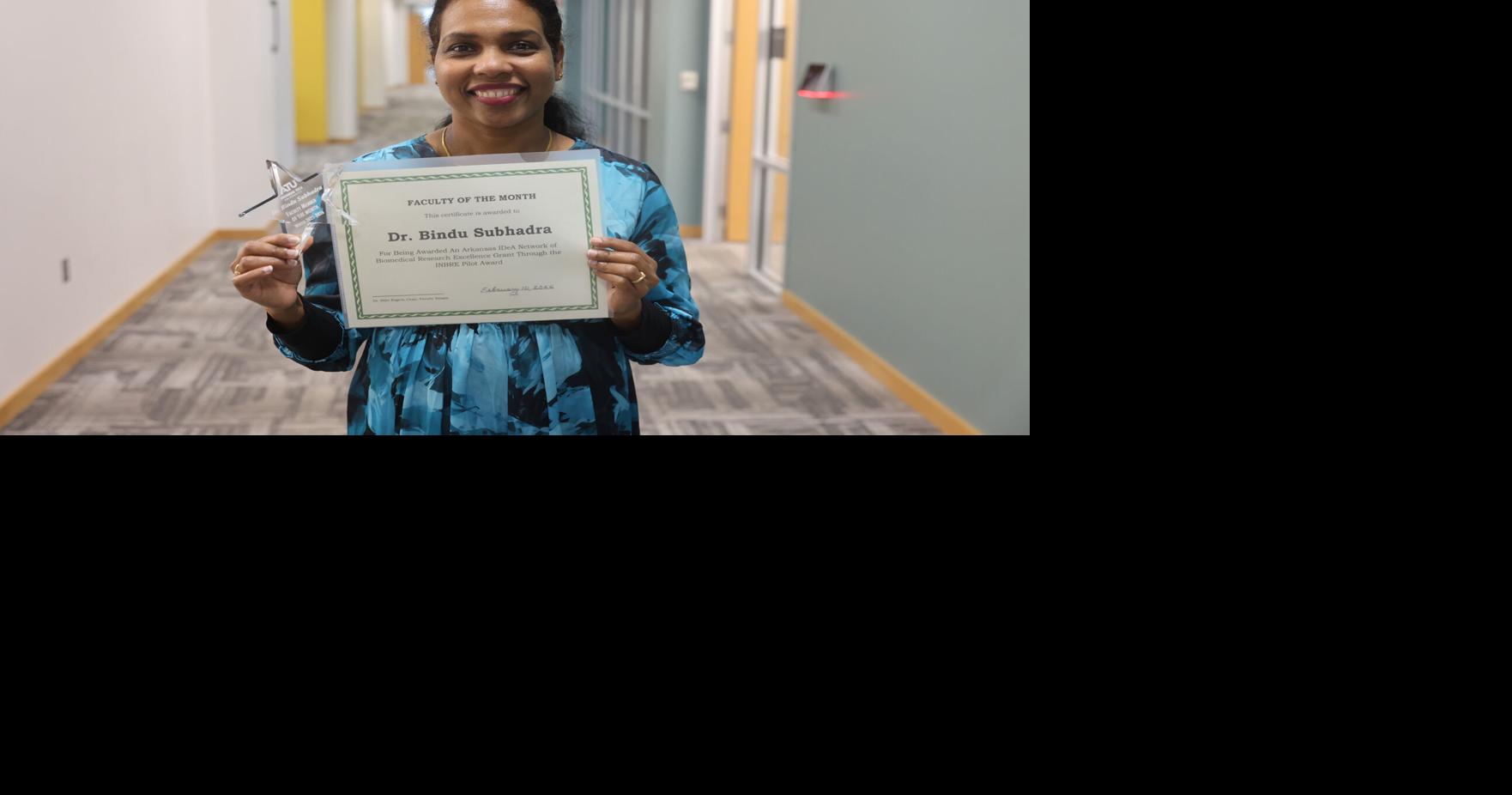 ATU Faculty Senate selects Subhadra for monthly award | News ...