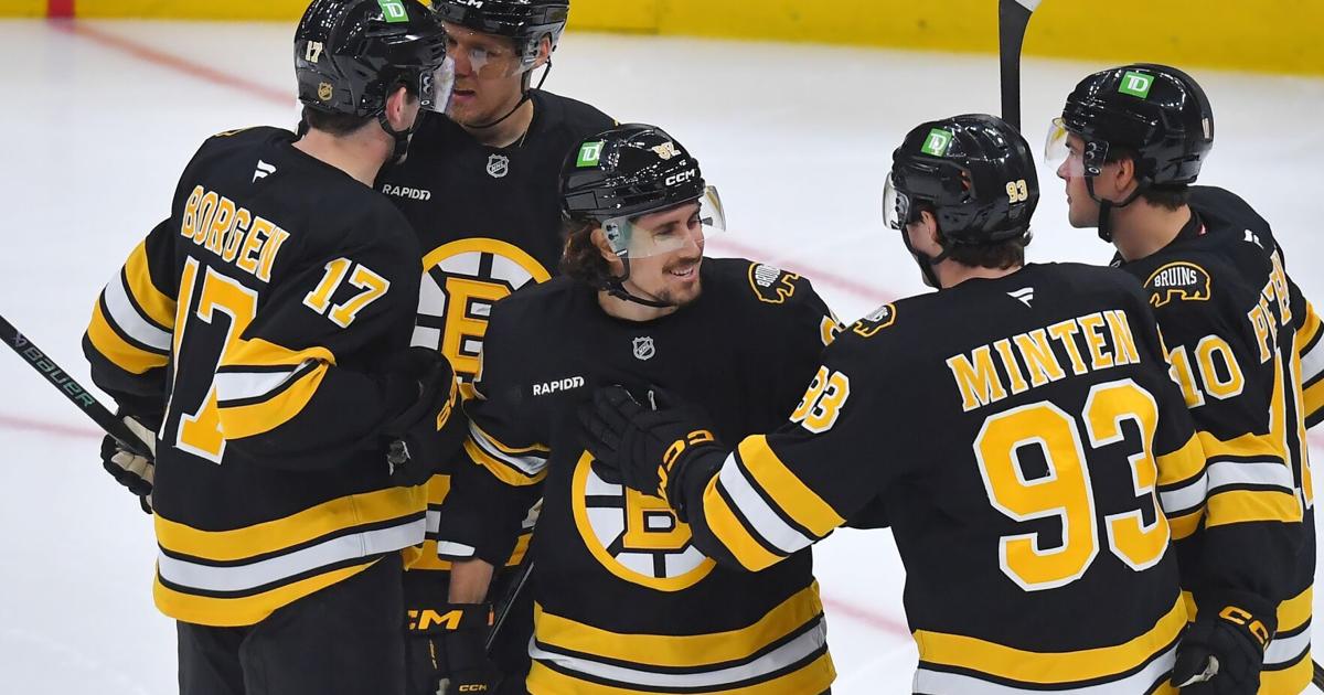 Photo: couriernews.com Bruins Defeat Winless Flyers 5-1 Behind Zacha, Mittelstadt, and Swayman