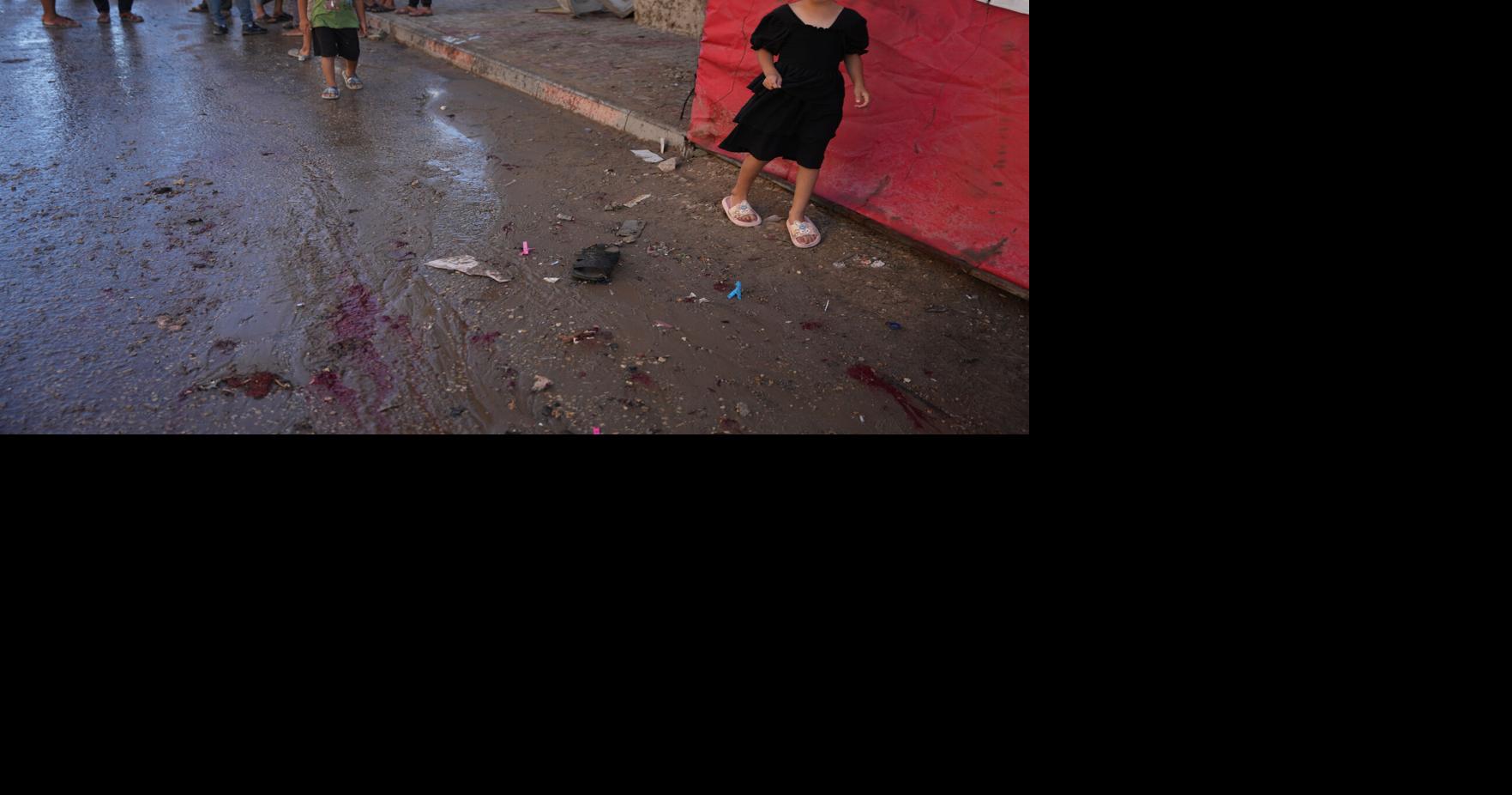 An Israeli strike on a funeral in Gaza kills 7 people and wounds 22, a local hospital says