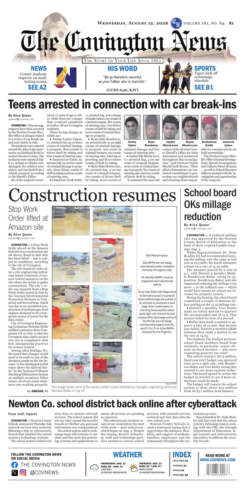 Page A1 | e-Edition | covnews.com