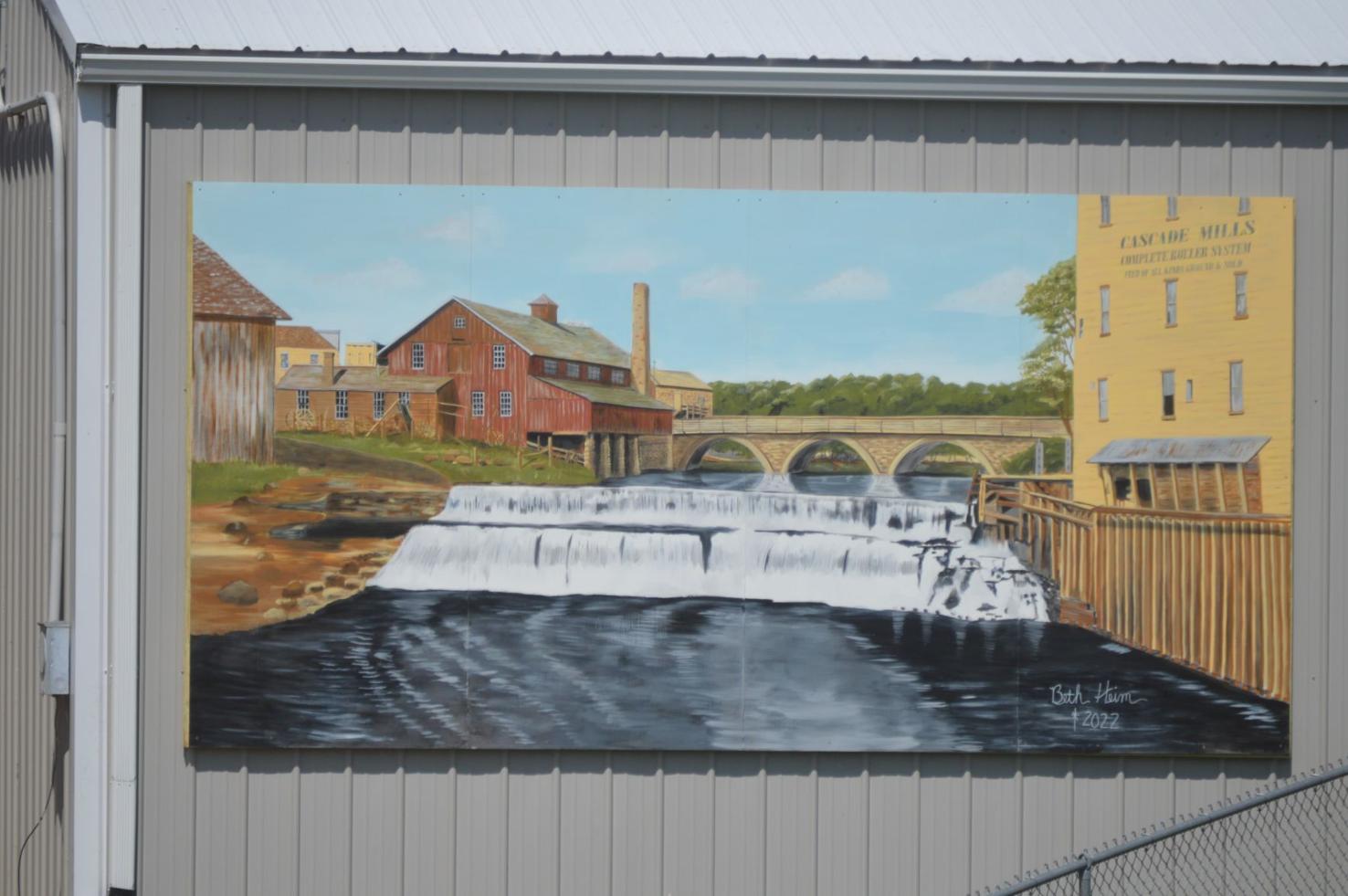 New mural celebrates the history of Cascade's falls News
