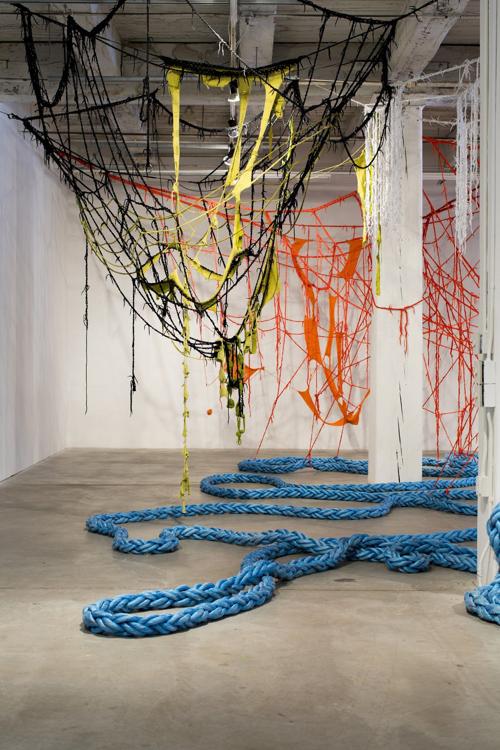 Large Scale And Colorful Artwork By Sheila Pepe Adorns The First Room At The Bemis Center For Contemporary Arts Arts And Culture Creightonian Com