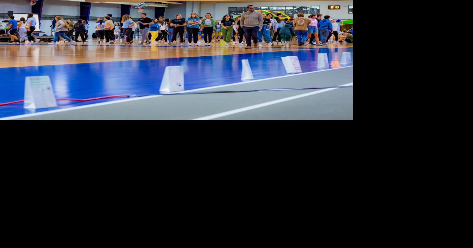 Creighton community member fundraise for Relay for Life in the Kiewit Fitness Center