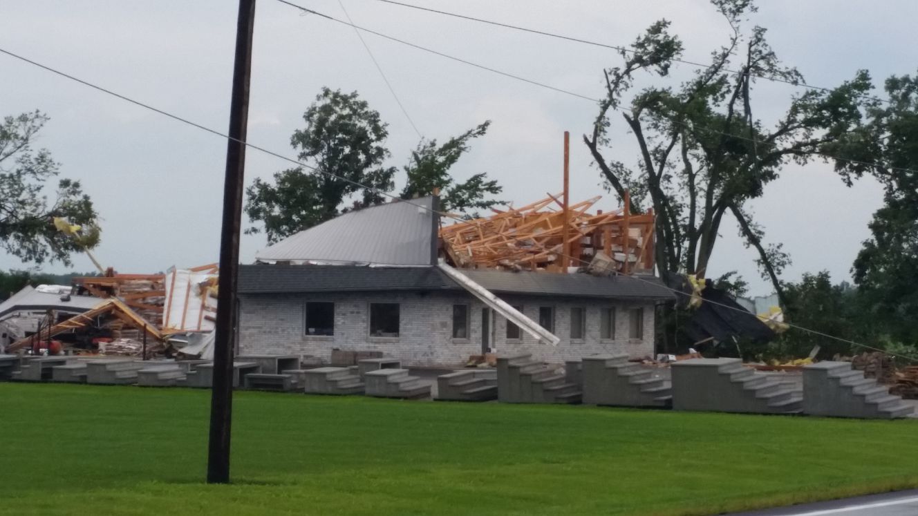 Tornado damage on the north side of Defiance Local News crescent