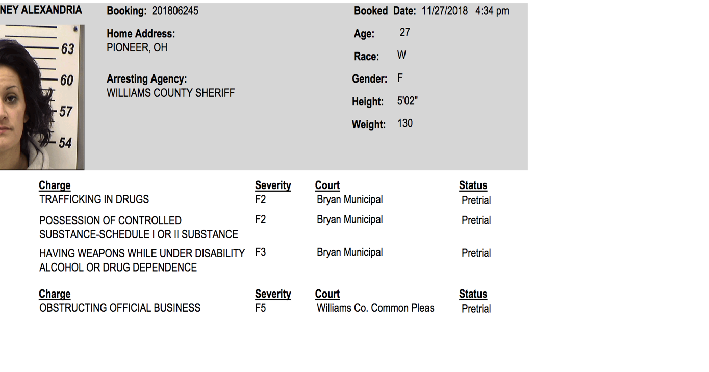 Brittney Dummitt CCNO Booking Photos