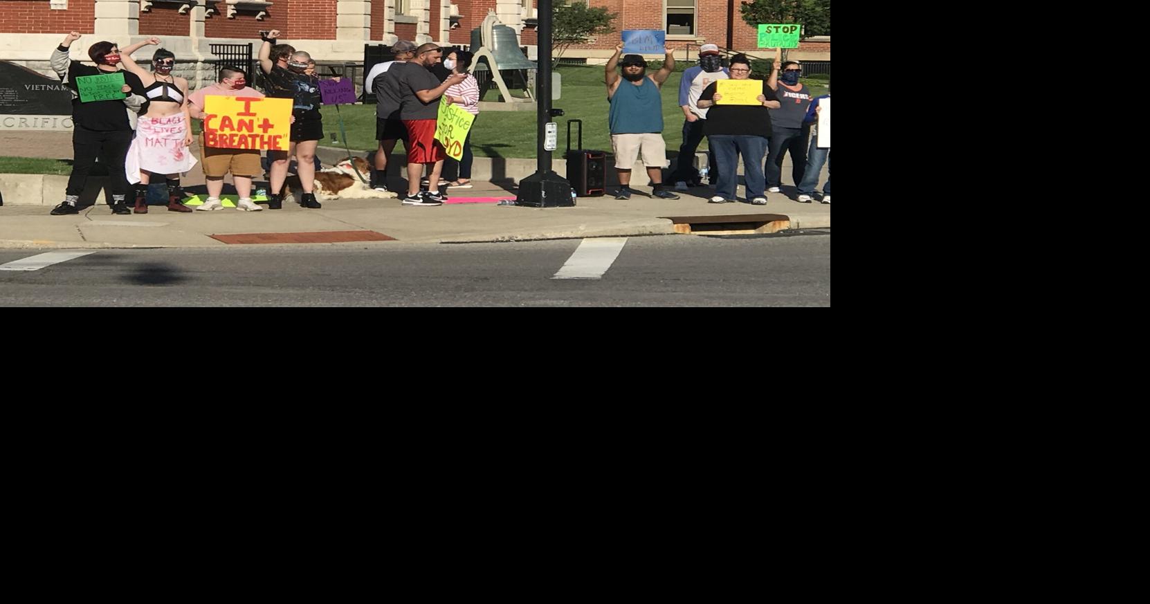 Protestors gather at Defiance County courthouse | Local News | crescent ...