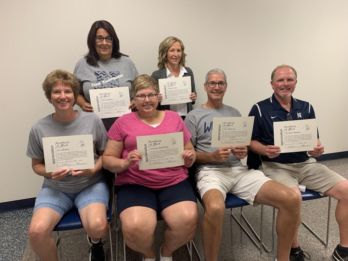Napoleon staff honored for 20 years of service | Local Education |  crescent-news.com