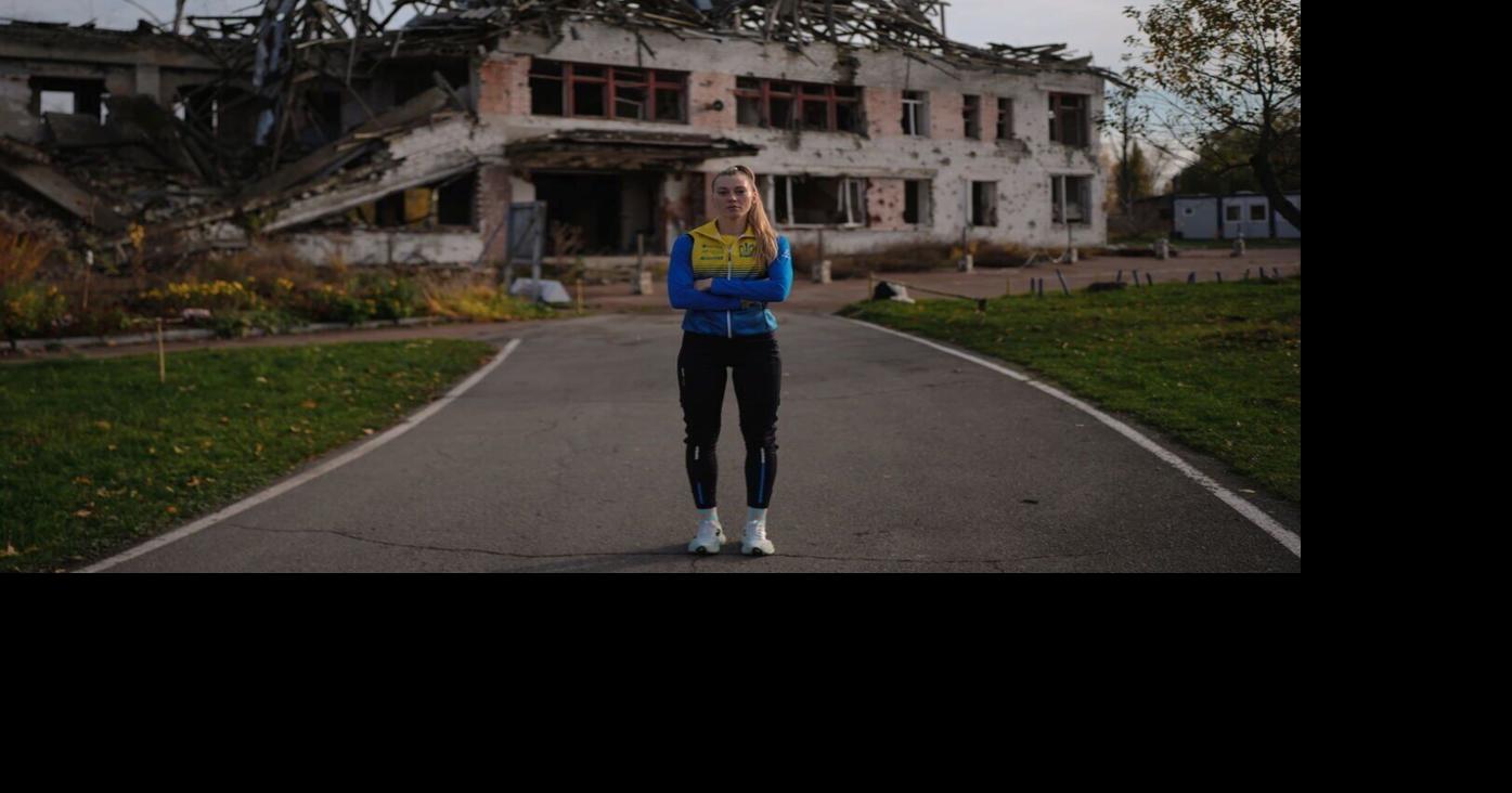 Ukraine’s young skiers practice in a bombed-out Olympic training base ...