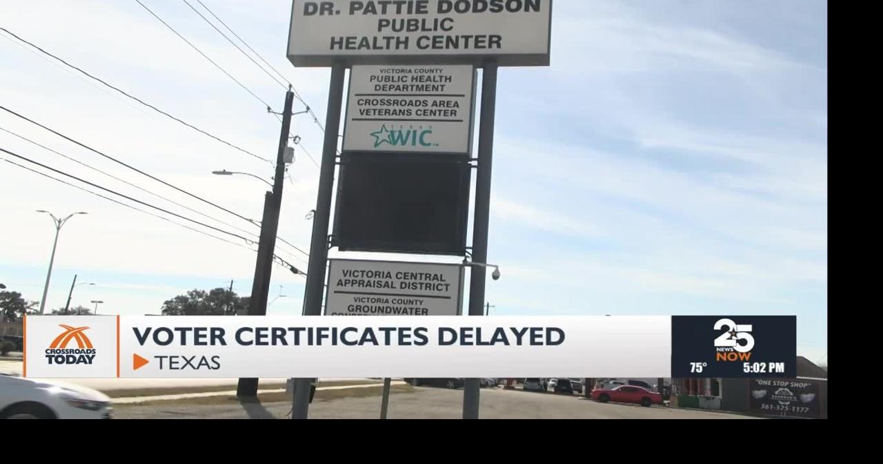 Voter certificates delayed due to an update