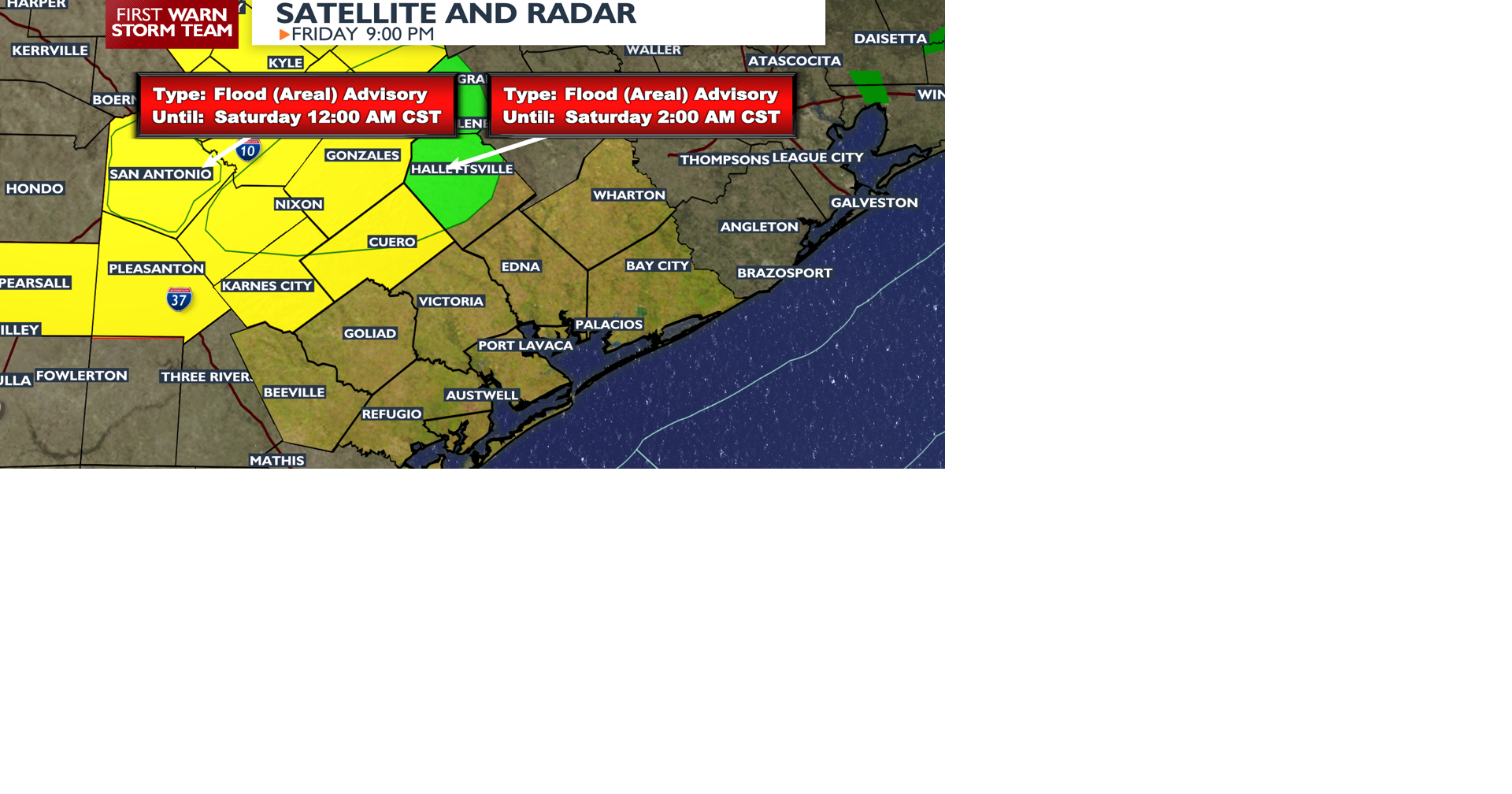 As of 1030pm Severe Weather moving through the Crossroads. Weather