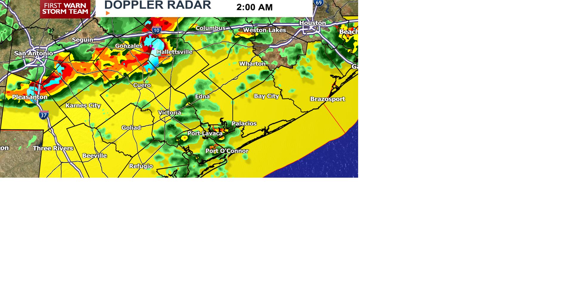 2 AM Severe Storms Rolling through the Crossroads Weather