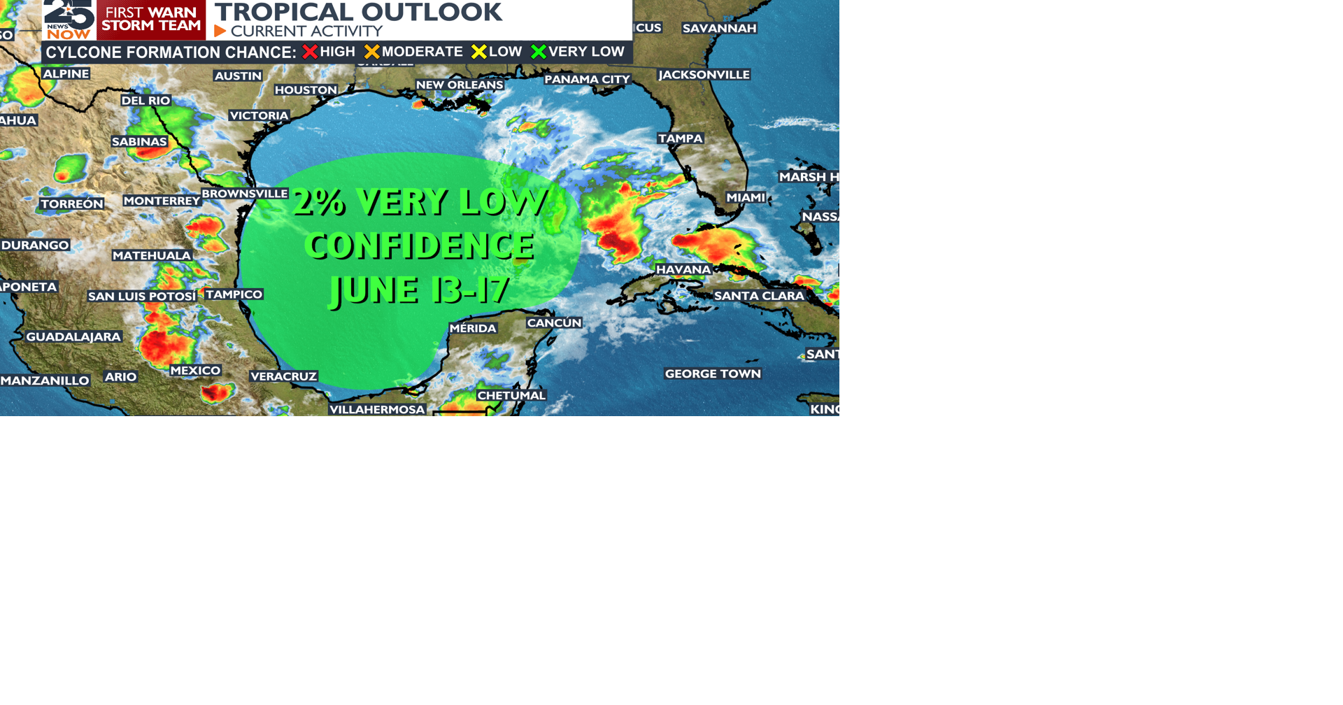 More showers ahead while the first sign of tropical activity appears