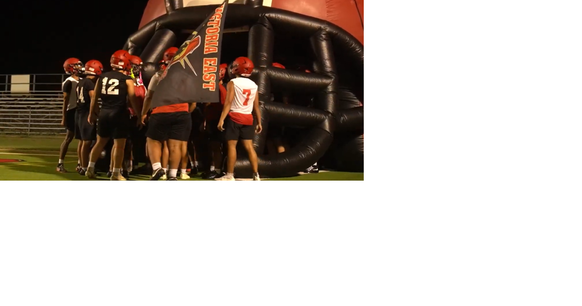 Victoria East kicks off 2026 football season with midnight practice