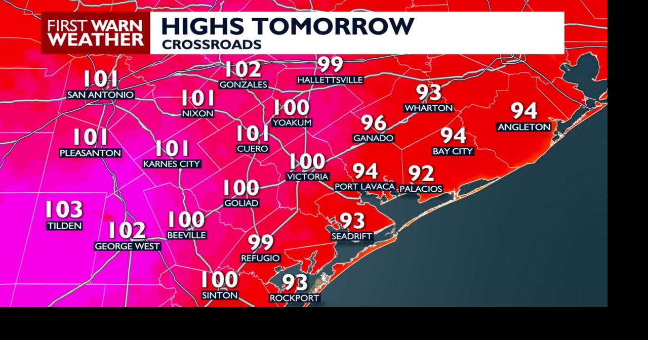 Rain chances increase midweek while temperatures stay hot