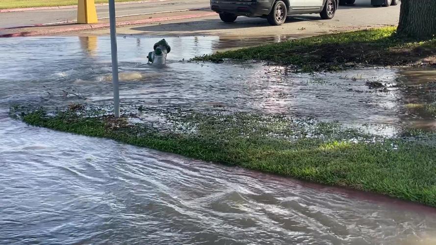 18-wheeler hits fire hydrant causing some flooding in mall parking lot ...