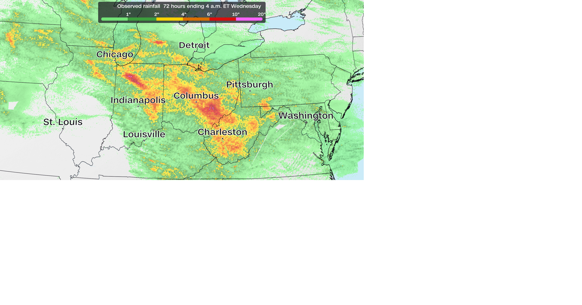 ‘Catastrophic’ flooding ongoing in Indiana as more dangerous storms track across ravaged Midwest states