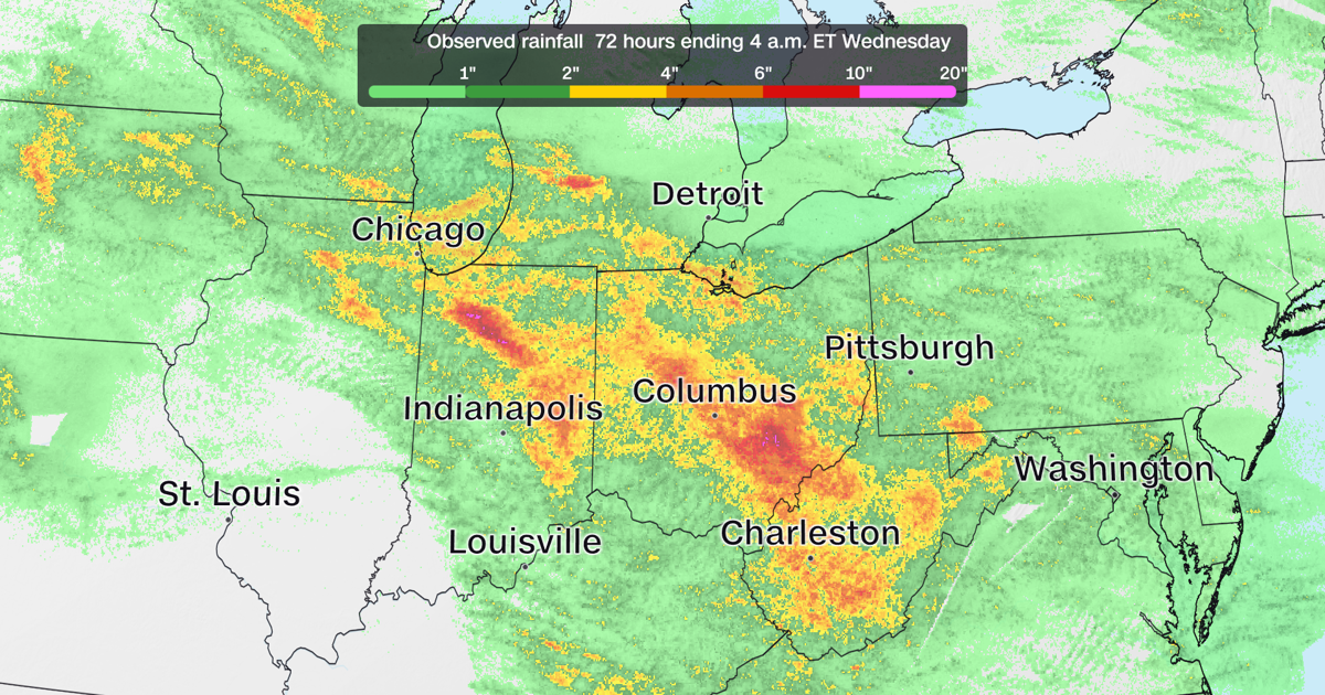 ‘Catastrophic’ flooding ongoing in Indiana as more dangerous storms track across ravaged Midwest states