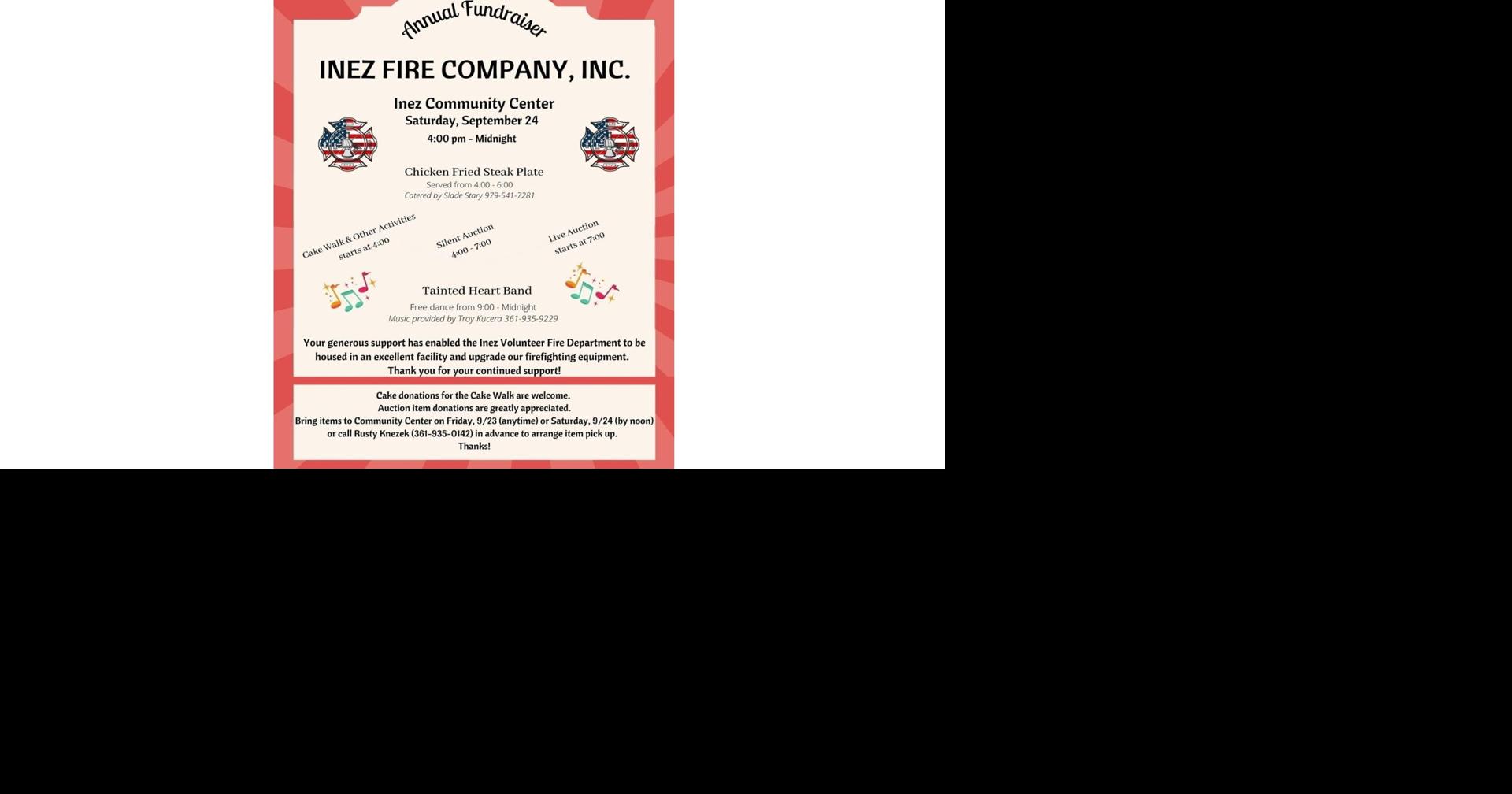 Inez Volunteer Fire Department to hold annual fundraiser Events