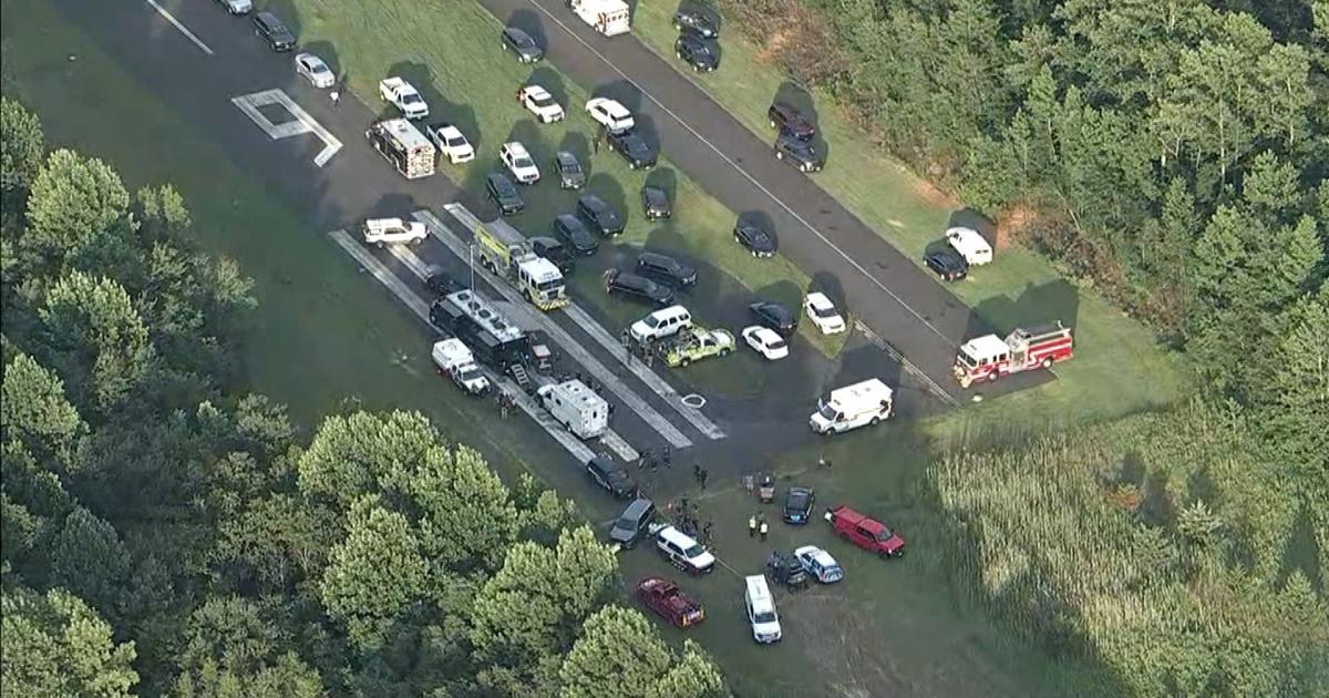 Skydiving plane with 15 people onboard goes off runway at New Jersey airport, injuring multiple people