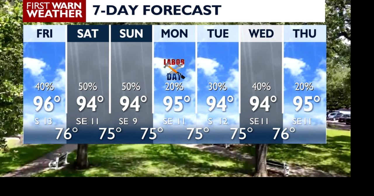 Thunderstorm chances rise, carry your umbrella this weekend